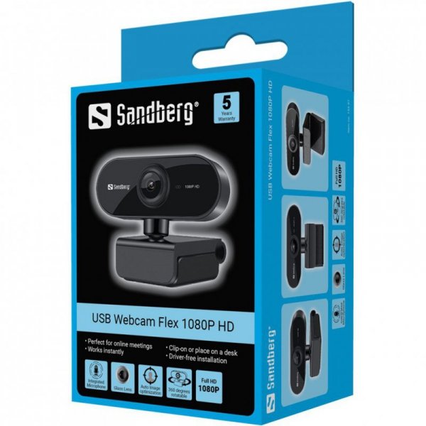 Kamera internetowa Sandberg USB Webcam Flex 1080P HD