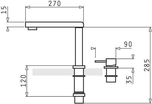 Bateria kuchenna PYRAMIS SATELLITA 3/8&#039; 090917138 chrom