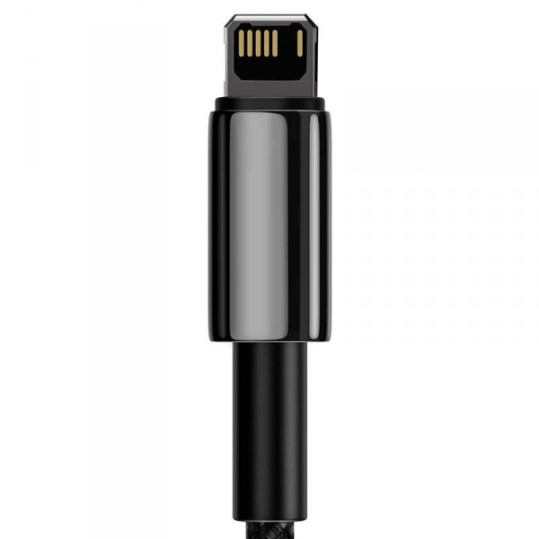 Kabel USB do Lightning Baseus Tungsten Gold, 2.4A, 1m (czarny)