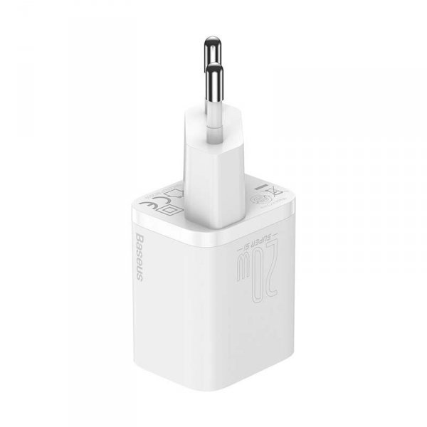 Ładowarka sieciowa Baseus Super Si Quick Charger 1C 20W z przewodem USB-C do Lightning 1m (biała)