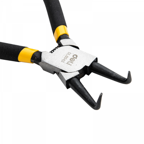 Szczypce Segera wewnętrzne, wygięte Deli Tools EDL0343, 7&quot; (czarne)
