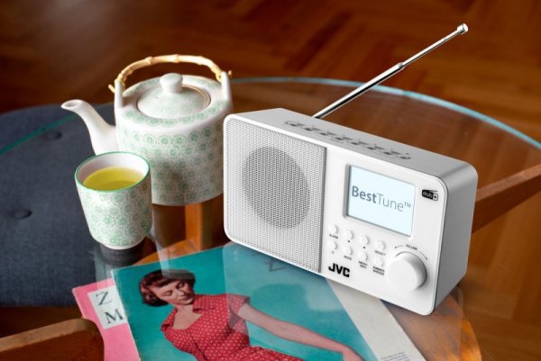 Radio DAB JVC RA-E611W-DAB białe