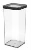 Rotho Pojemnik na przysmaki kwadratowy 1.5L LOFT transparentny/czarny 