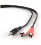 Kabel GEMBIRD CCA-458-2.5M (2x Cinch M - Mini Jack M; 2,5m; kolor czarny) 