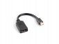 Adapter Lanberg AD-0003-BK (Mini DisplayPort M - DisplayPort F; 0,10m; kolor czarny) 