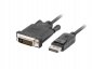 Kabel Lanberg CA-DPDV-10CU-0010-BK (DisplayPort M - DVI-D M; 1m; kolor czarny) 