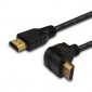 SAVIO KABEL HDMI V2.0 KĄTOWY 4K OFC CZARNY, ZŁOTE KOŃCÓWKI, ETHERNET/3D 1,5M CL-108 