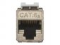 Moduł (gniazdo) keystone RJ45 (8P8C) kat.6A, STP,ekranowany, beznarzędziowy, stalowy, 24szt 