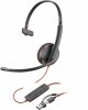 Poly Blackwire 3210 Monaural USB-C Headset +USB-C/A Adapter 