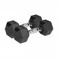 Hantle żeliwne gumowane HEX 2x7 kg REBEL ACTIVE 