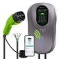 Qoltec Stacja ładowania EV 2w1 Typ2 | 22kW | Wi-fi| LCD | RFID | 3 fazy | Wallbox | 5m 