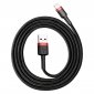 Kabel Lightning USB Baseus Cafule 2,4A 1m (czarno-czerwony) 