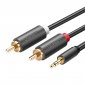 UGREEN AV102 Kabel 2x RCA (Cinch) jack 3.5 mm 10m (czarny) 