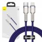 Kabel USB-C do Lightning Baseus Cafule, PD, 20W, 1m (fioletowy) 