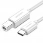 Kabel USB 2.0 C-B UGREEN US241 do drukarki 1m (biały) 
