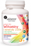 Aliness Witaminy i Minerały (20 składników) 100% x 120 tabletek 