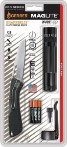 Latarka Maglite XL50 LED Czarna + Nóż Gerber Sharkbelly - XL50-S3TNK