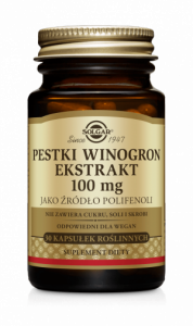 Solgar Pestki z winogron ekstrakt 100 mg  (Termin ważności 05/2024)