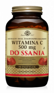 Solgar Witamina C 500 mg do ssania s. żurawina – malina