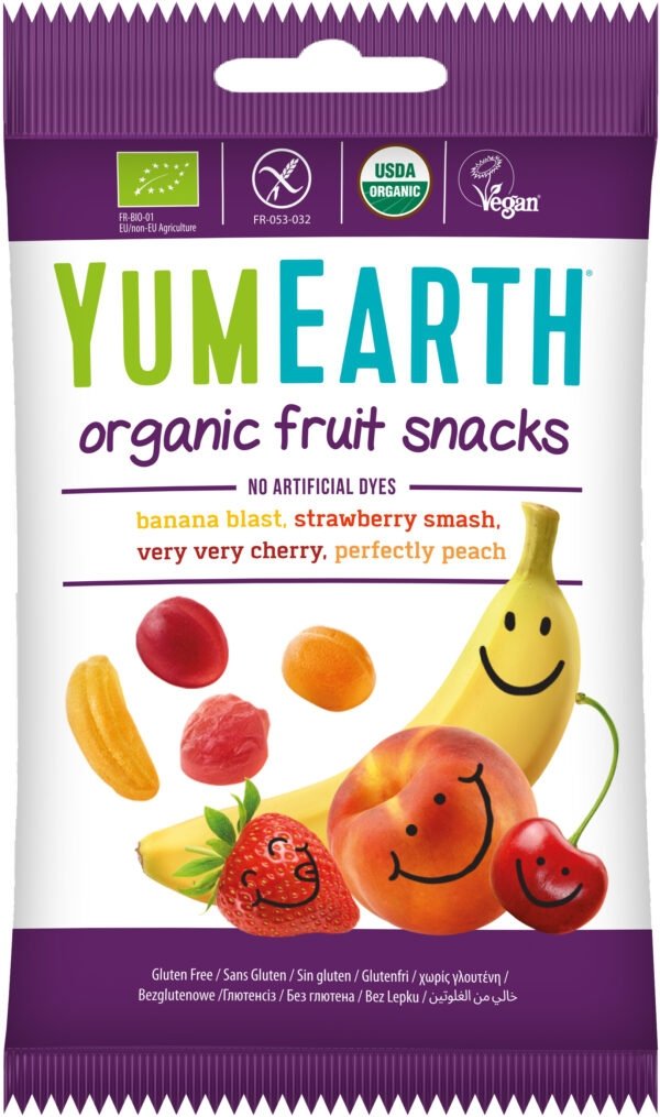 YumEarth, Żelki bez żelatyny EKO 50g Fruit Snacks