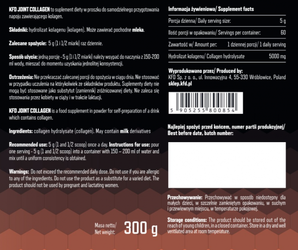 KFD PURE Joint Collagen 300 g