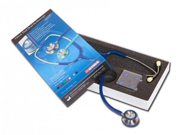 GIMA CLASSIC DUAL HEAD STETHO -  Niebieski Stetoskop internistyczny