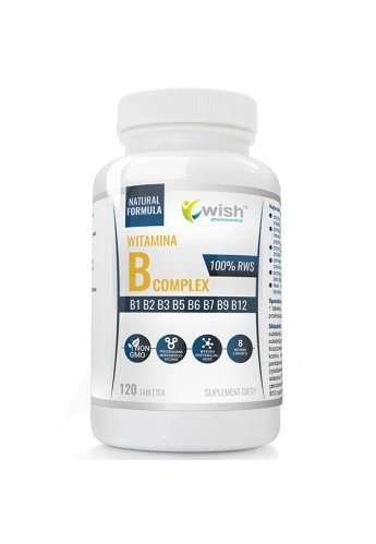Witamina B Complex B1 B2 B3 B5 B6 B7 B9 B12 120 Tabletek