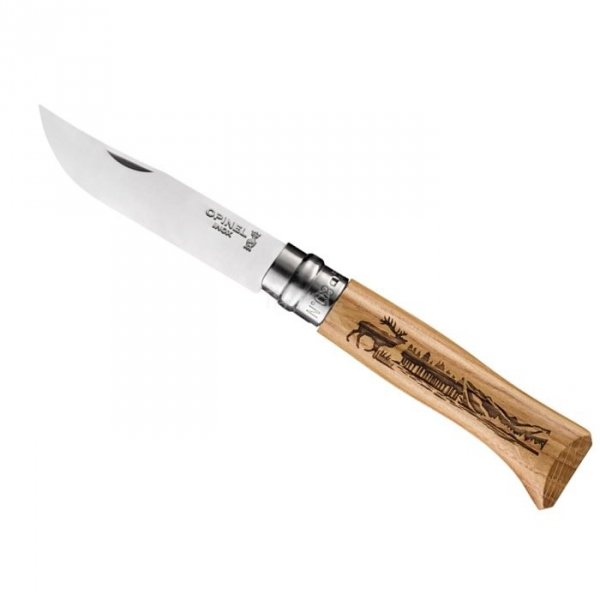 Nóż Składany Opinel No 08 Inox Animalia Deer 002332