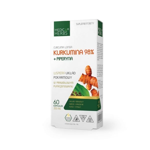 Medica Herbs Kurkumina 98 % + piperyna