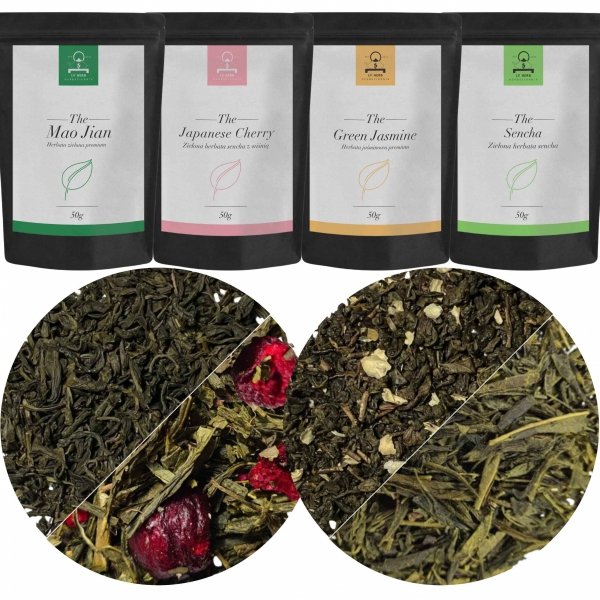 Zestaw Herbat Zielonych Premium - Herbaty Liściaste