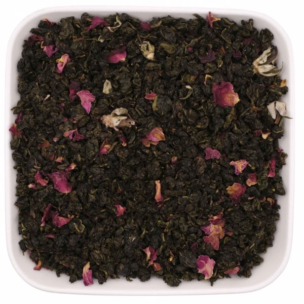 Różana herbata oolong z kwiatem róży 50g - aromatyzowana