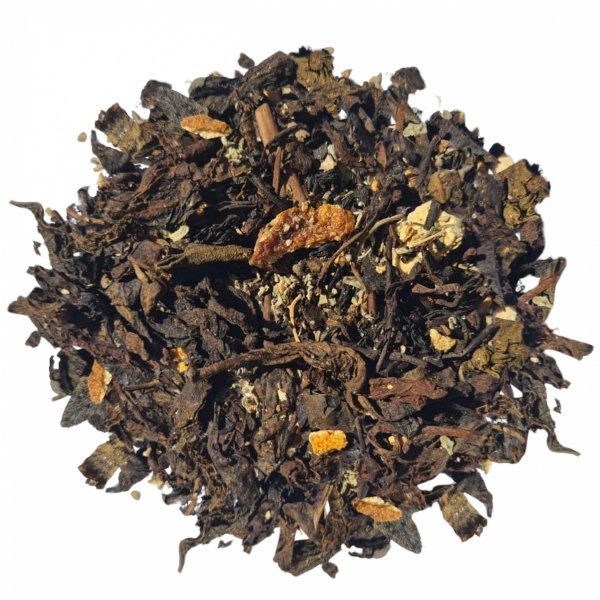 Czerwona herbata Pu-Erh z miętą, skórką cytryny i pomarańczy 50g - Rześki Pu-Erh