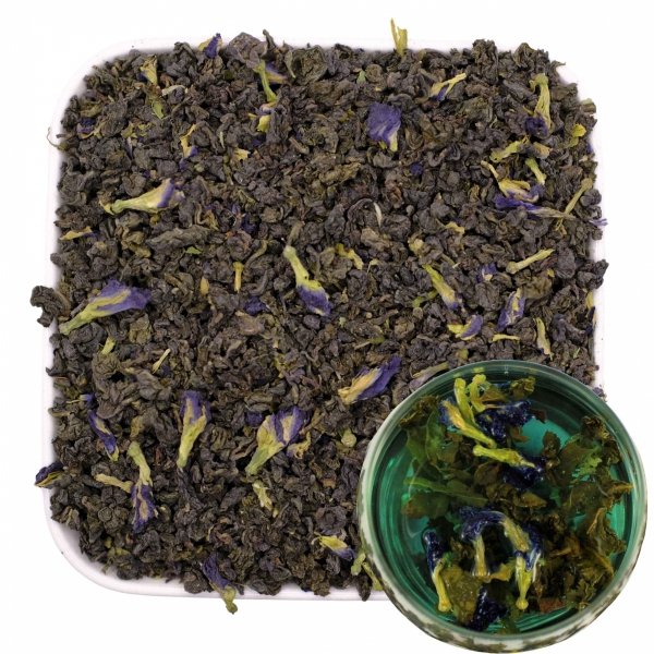 Zielona herbata Oolong z dodatkiem klitorii 50g -  Niebieski Oolong