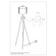 Lampa stojąca LEGNO 2 naturalne drewno 160 cm