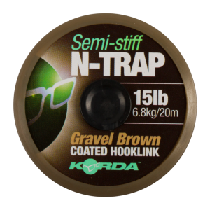 Plecionka Przyponowa Korda N-Trap Semi Stiff Gravel Brown 15lb 20m. KNT13