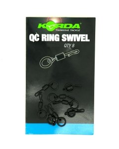 Krętlik z pierścieniem i szybkozłaczką Korda Quick Change Swivel Ring rozmiar 8. KQR8