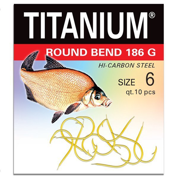 Haczyk Titanium ROUND BEND 186G (10 szt.), rozm. 6