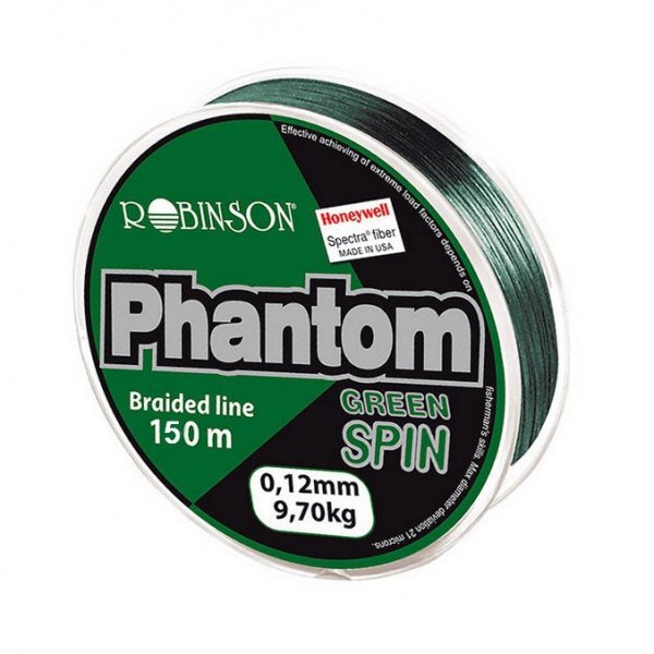 Plecionka Phantom Green Spin 0.06mm, 150m, zielona