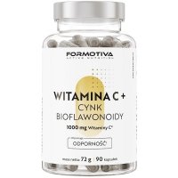 Formotiva Witamina C + Cynk, Bioflawonoidy - 90kaps.