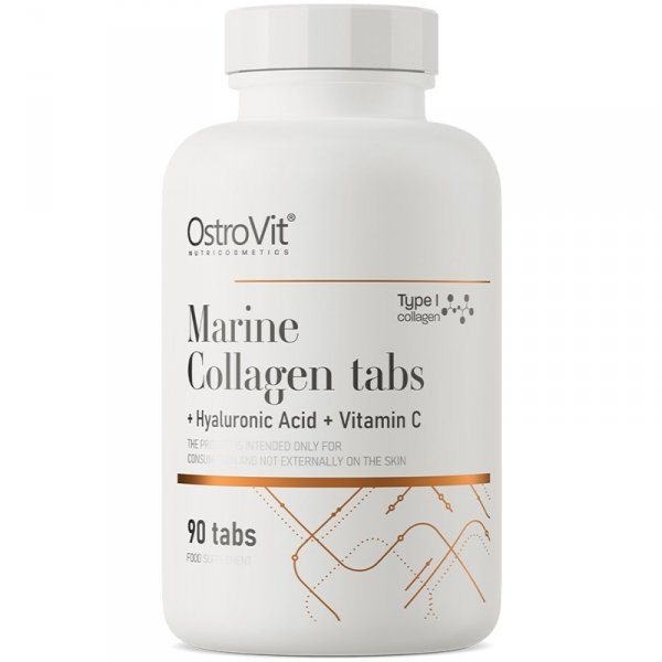 OstroVit Kolagen morski + Kwas hialuronowy + Witamina C - 90 tabs.