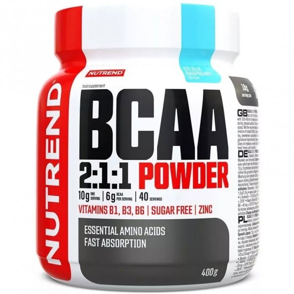Nutrend BCAA 2:1:1 POWDER (niebieska malina) - 400g