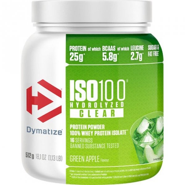 Dymatize ISO100 Clear napój białkowy (zielone jabłko) - 512g