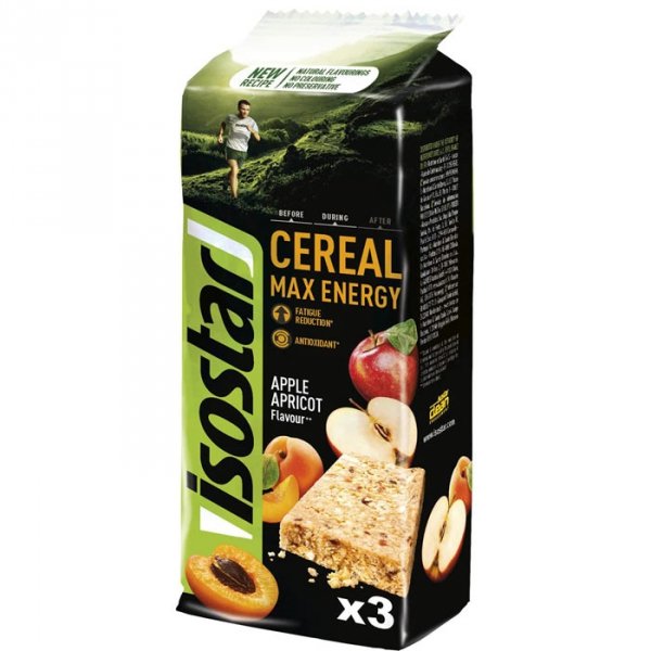 Isostar Cereal Max baton energetyczny (jabłko morela) - 3x55g