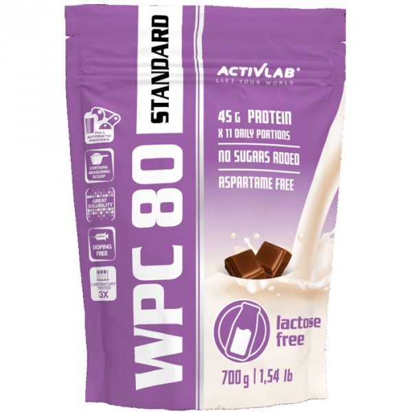 Activlab WPC 80 Lctose Free odżywka białkowa (czekolada) - 700g