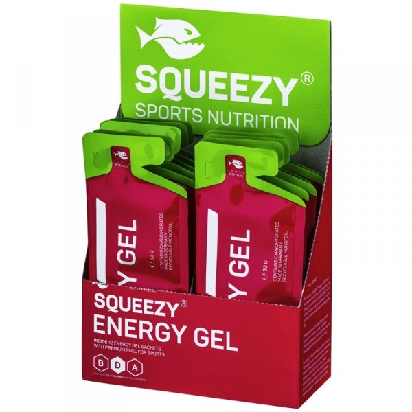 Squeezy Energy Gel żel energetyczny (pomarańcza brzoskwinia) - 33g x 12