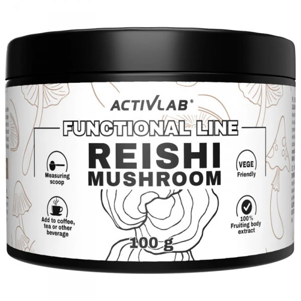 Activlab Reishi Mushroom ekstrakt z owocników lakownicy żółtawej - 100g