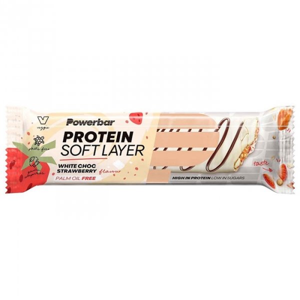PowerBar Protein Soft Layer baton (biała czekolada truskawki) - 40g