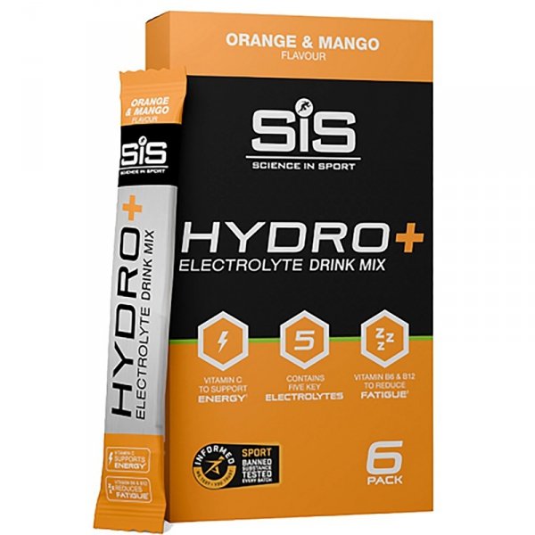 SiS Hydro+ napój z elektrolitami (pomarańcza mango) - 6x4,5g