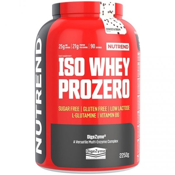 Nutrend Iso Whey Prozero izolat białka serwatkowego (ciasteczkowy) - 2,25kg