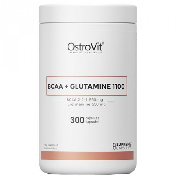OstroVit BCAA + Glutamina 1100mg - 300 kaps.